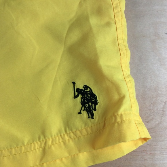 U.S. Polo Assn. Boys Swim Shorts Swim Trunks Size XL 14-16 Yellow Blue NWT - Picture 3 of 12